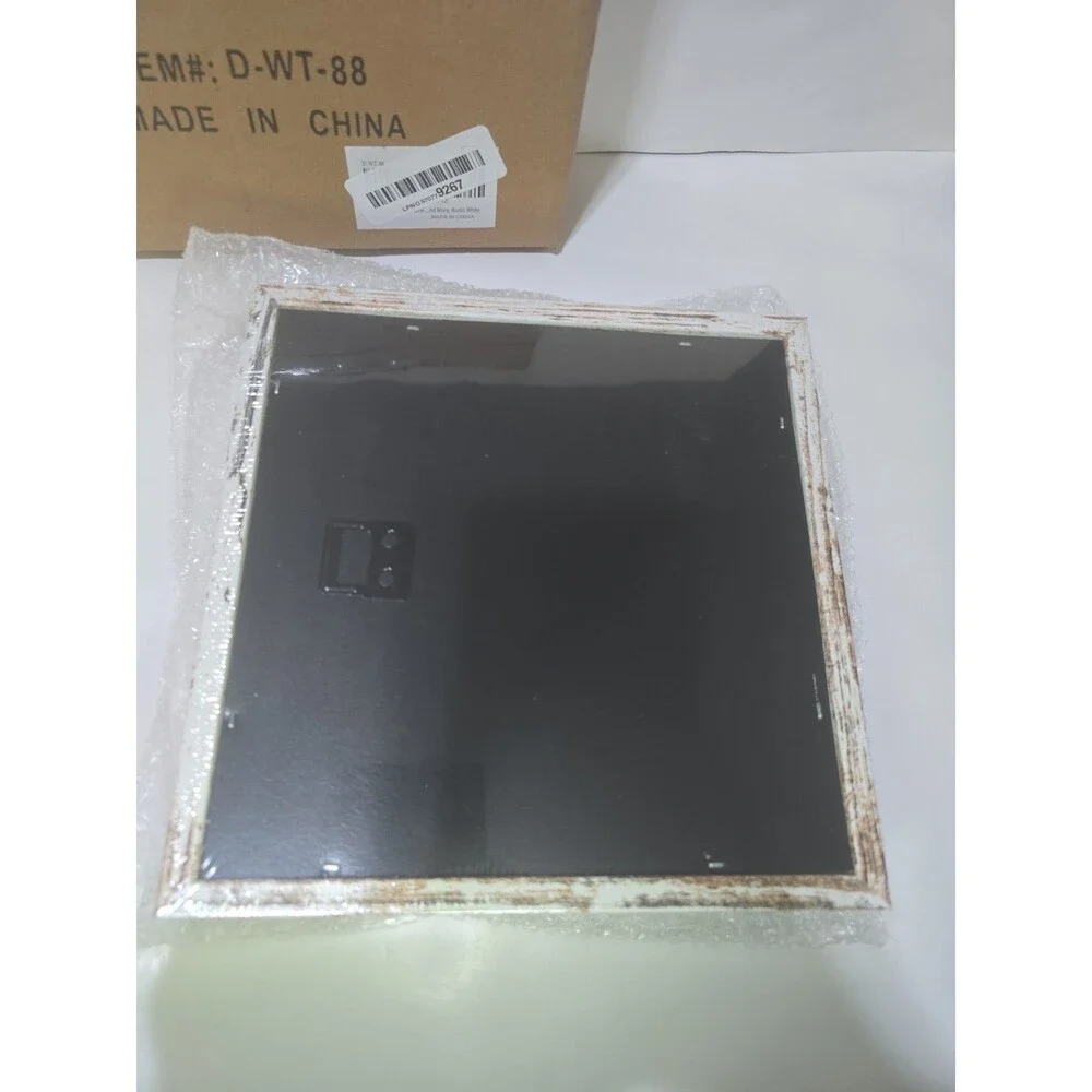 Scholartree 8x8 White Wash Rustic Shadow Box Display Case Picture Frame NEW